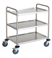 Three-tier clearing trolley