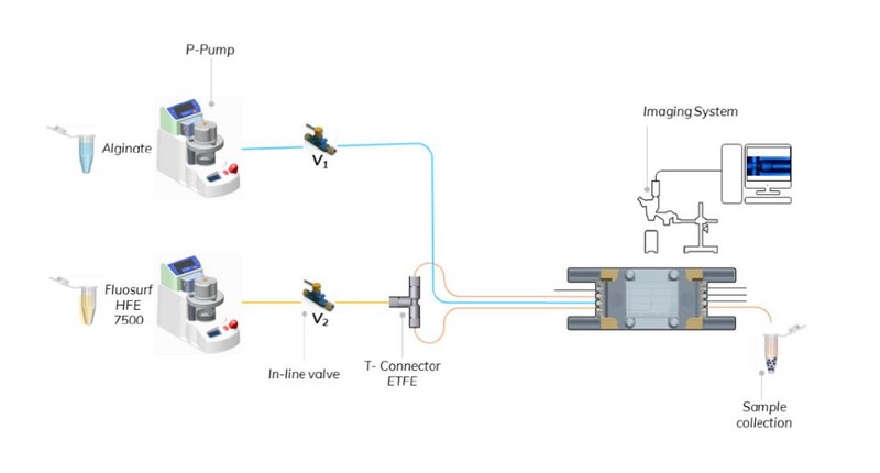 Figure 3: Schematic of the droplet production system