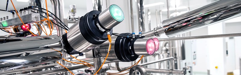 As a decentralised control system, the LED lights offer a clear indication of process valve status