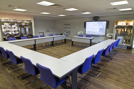 The training room at the new headquarters in Cirencester