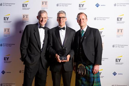 David Venables wins Disruptor category of EY Entrepreneur 2018