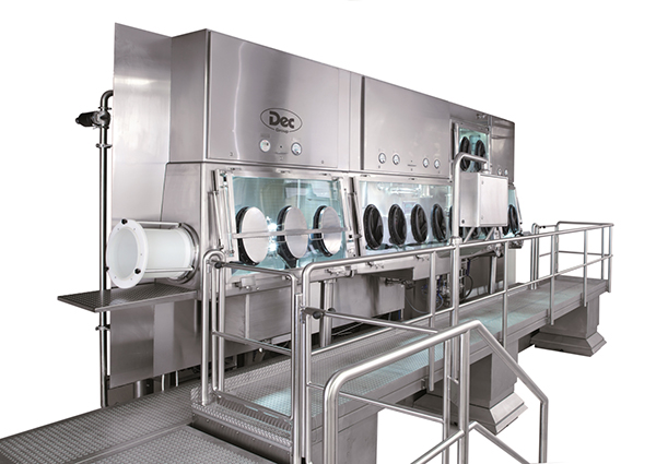High containment dispensing and pre-blending isolator system