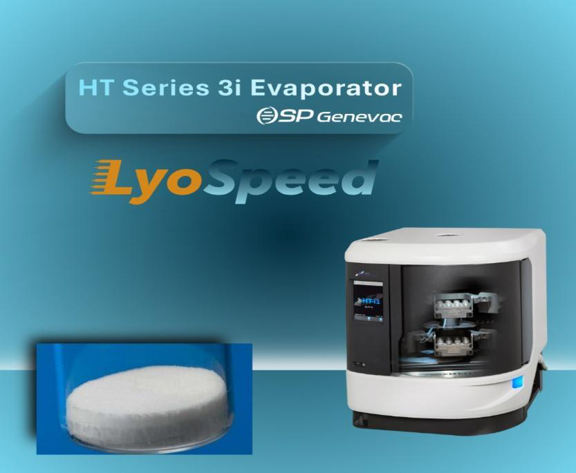 Evaporation and lyophilization for converting RP-HPLC peptide fractions into stable powders