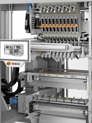 Freely scalable vertical flat pouch packaging machine