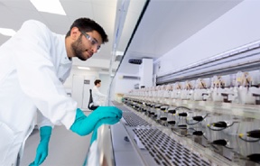 Fully automated bioreactors in production process development site in Redcar, UK