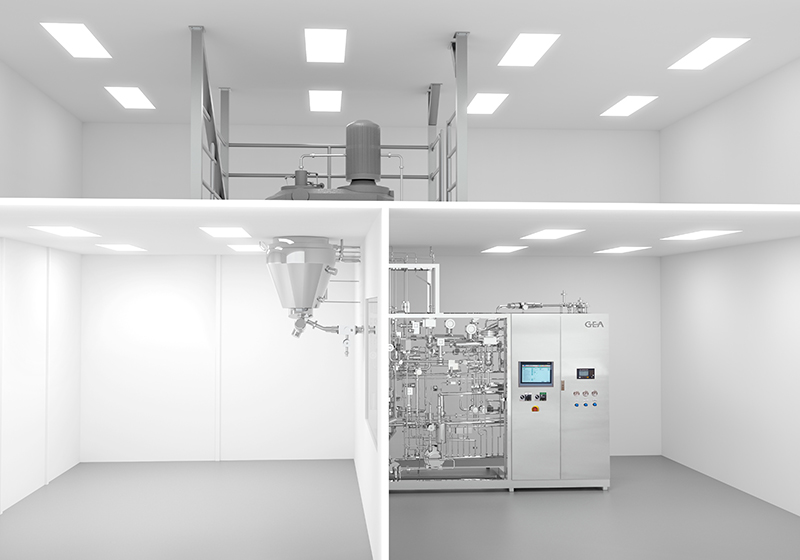 With GEA separator hycon and the 3-room concept, GEA is way ahead in the field of fully automated production in cleanroom applications. (Photo: GEA)