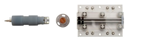 Figure 1: Miniaturised mass spectrometry components: spraychip, vac-chip and ionchip