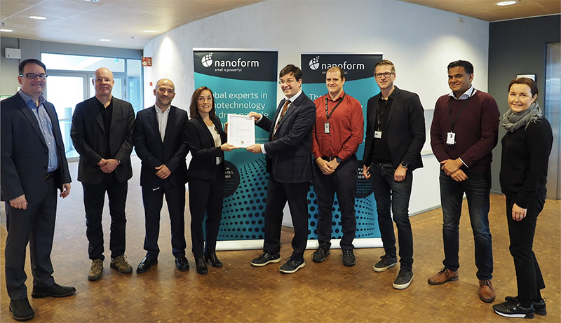 Nanoform receives ISO/IEC 27001:2013 certification for its Information Security
