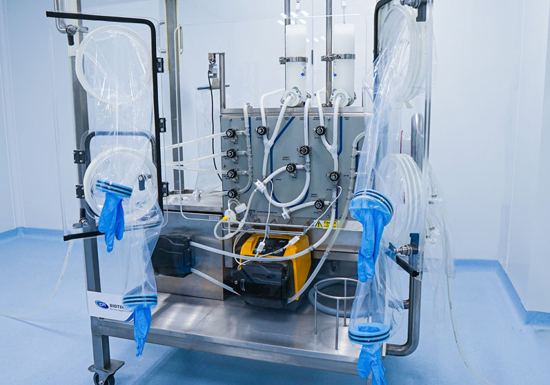 Watson-Marlow 630 series process pump is shown here on CPi Biotech’s single-use bioprocessing skid (courtesy of CPi Biotech)