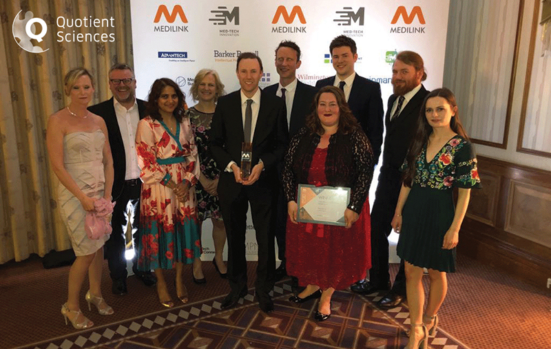 Quotient Sciences wins Medilink UK Healthcare Business Award