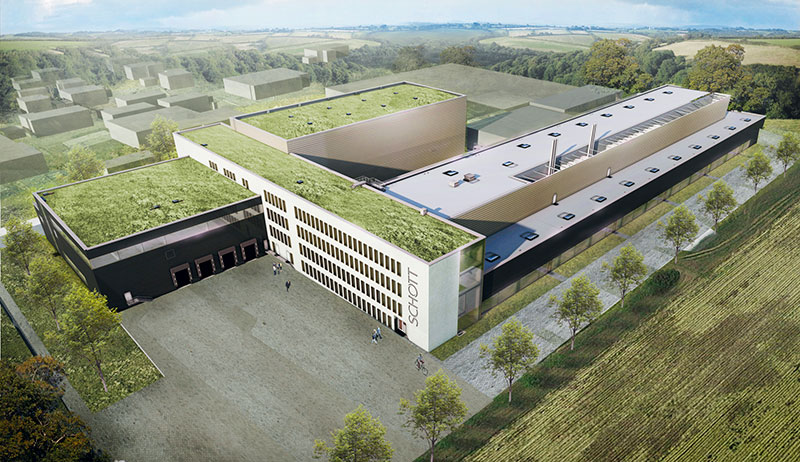 This is what the state-of-the-art plant will look like. Visualization: SCHOTT / IE Plast