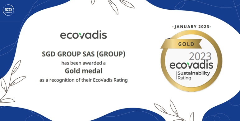 SGD Pharma rated gold by EcoVadis