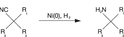Scheme 1: Synthesis of amine compounds via a Ni(O) catalysed nitrile hydrogenation
