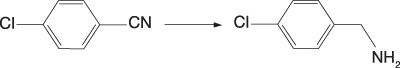 Scheme 2: Standard cholorobenzonitrile reduction