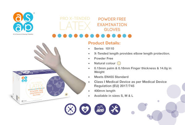 ASAP UK introduces Pro X-Tended gloves for pharmaceutical safety
