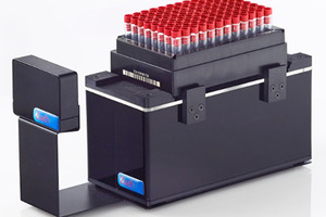 Compact rack scanner for easy liquid handling robot integration
