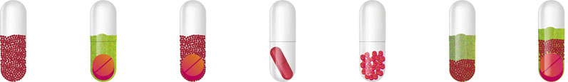 Figure 2: Solid/solid combinations in hard capsules
