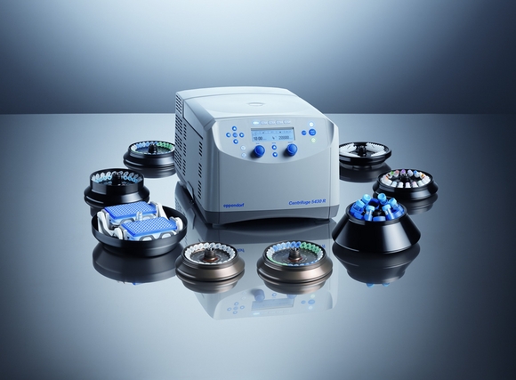 Eppendorf 5430 R Centrifuge accommodates any tube or plate