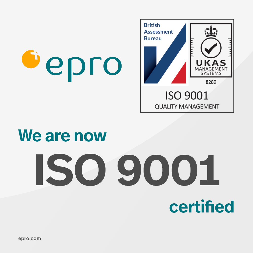 Epro achieves ISO 9001 certification