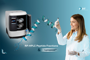 Evaporation and lyophilization for converting RP-HPLC peptide fractions into stable powders