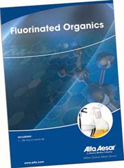 Fluorinated Organics catalogue offers more than 3,300 products