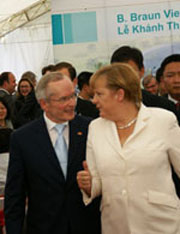 German Chancellor Angela Merkel opens B. Braun production facility in Vietnam