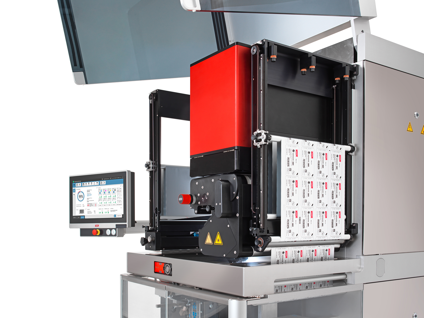 Fully ready for Industry 4.0: at the expo booth, the Hapa team will be presenting the Web 4.0 and demonstrating two-colour printing on aluminium foil