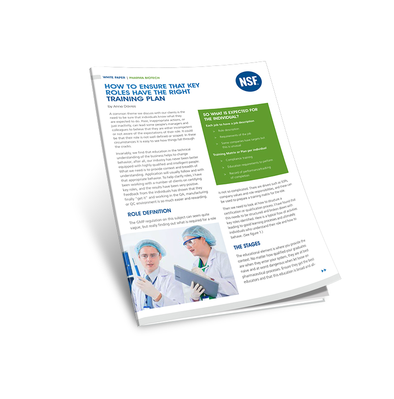 How to ensure key roles have the right training plan