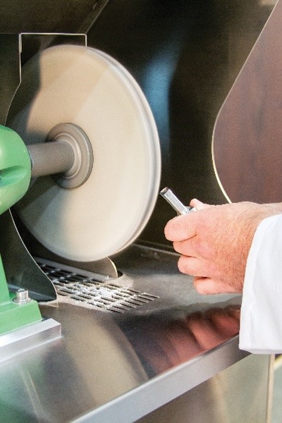 Figure 5: a trained technician can remove J-hooks on a punch tip