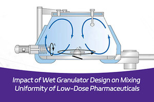 Impact of wet granulator design on mixing uniformity of low-dose pharmaceuticals