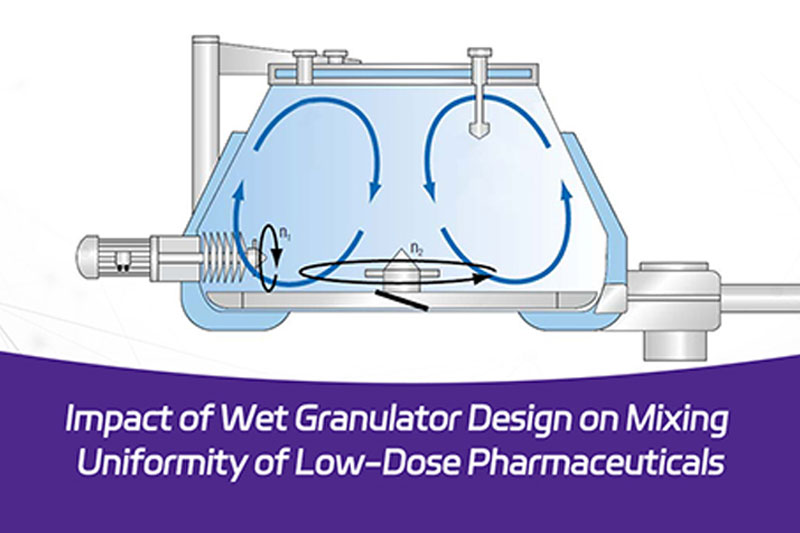 Impact of wet granulator design on mixing uniformity of low-dose pharmaceuticals