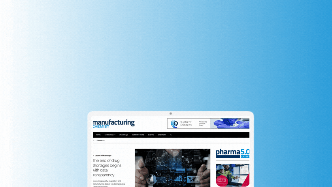 Pharma 5.0: regular news and updates on manufacturingchemist.com