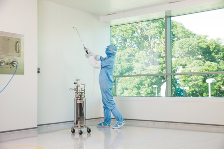 Klercide Pressurised Spray System ensures cleanroom disinfection efficacy