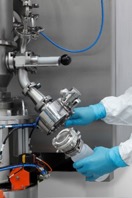 The containment port below the sieving unit of the BRC ensures convenient removal of granules