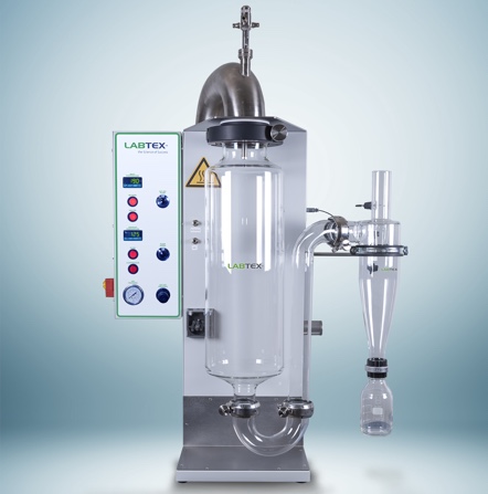 Laboratory scale spray dryer works in seconds