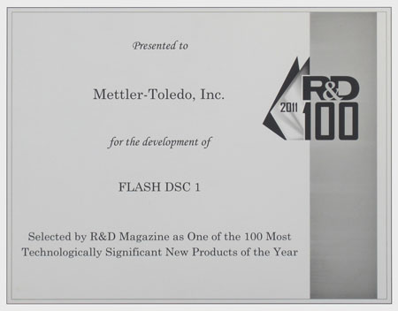 METTLER TOLEDO wins R&D 100 Award