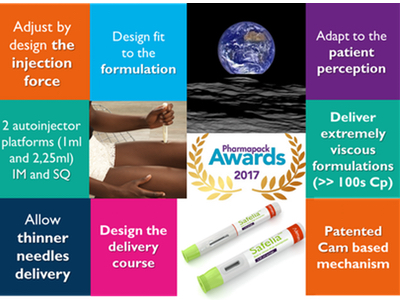 Nemera Safelia autoinjector wins Pharmapack award