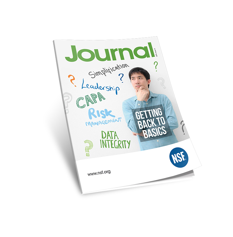 NSF Pharma Journal: Getting Back to Basics