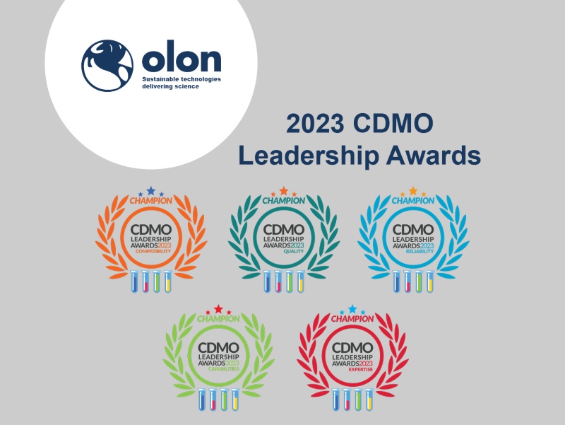 Olon recognised as "champion" in five CDMO leadership award categories