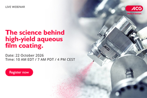 One week left: join Fred Rowley for a masterclass in tablet coating optimisation