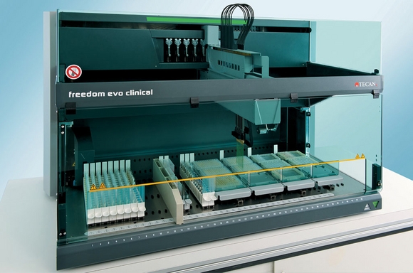 Sample preparation and splitting on one laboratory platform