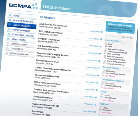 Searching made easy on the BCMPA website
