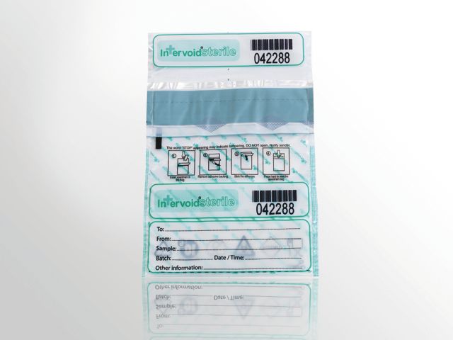 Sterile secure sampling bags with track and trace technology