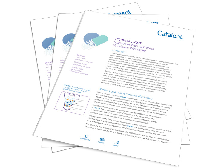 Technical Note: Scale-up of Wurster process at Catalent
