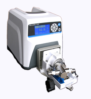 FMI Q-series piston pump head mounted on a Masterflex L/S Digital Drive