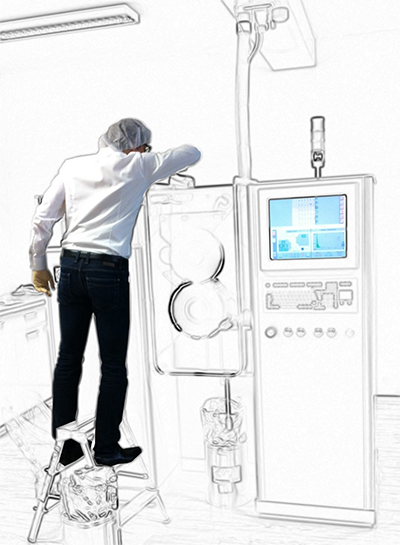 This is me getting ready for the experiment