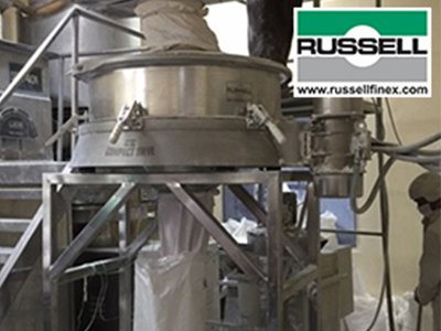 Ultrasonic screening equipment for pharma powders
