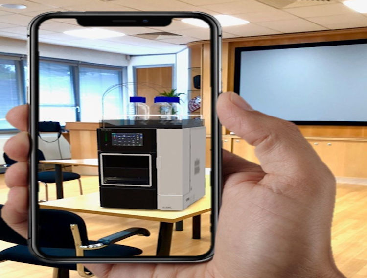 Utilise Augmented Reality App to place the UHPLC systems on your lab bench 