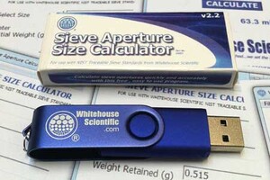 Whitehouse Scientific Sieve Aperture Size Calculator now on flash drive